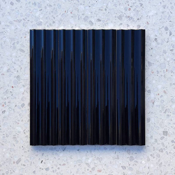 Bologna Decor Black Concave Italian Porcelain - Stone and Tile Projects