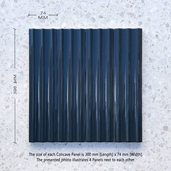 Bologna Decor Denim Concave Italian Porcelain - Stone and Tile Projects