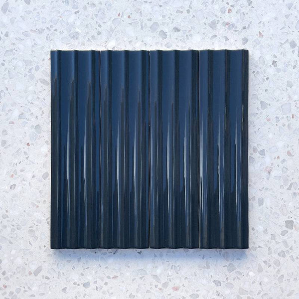 Bologna Decor Denim Concave Italian Porcelain - Stone and Tile Projects
