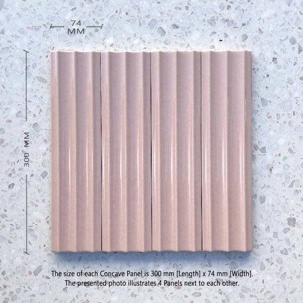 Bologna Decor Rossa Concave Italian Porcelain - Stone and Tile Projects