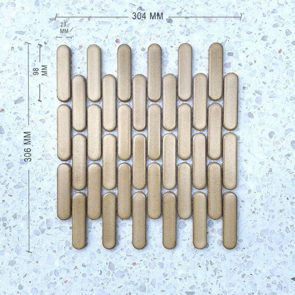 Tik Tax Cream Porcelain Mosaic - Stone and Tile Projects