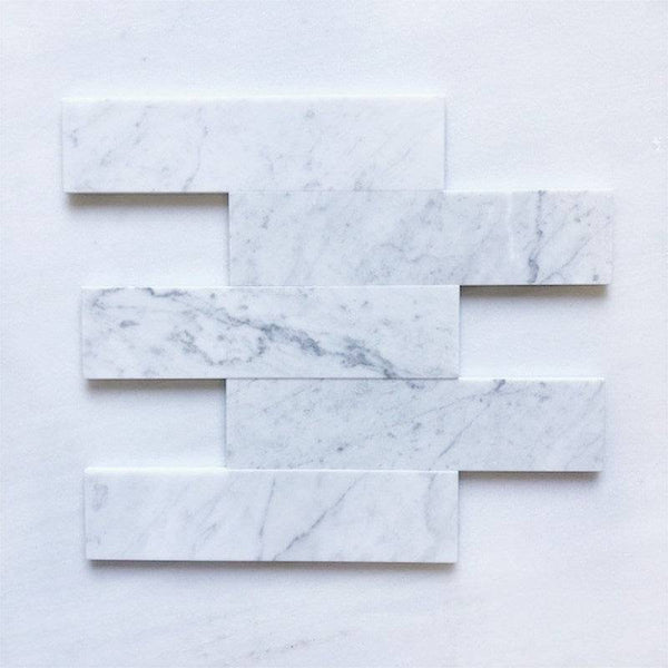 CARRARA BIANCO 305X75 brick pattern