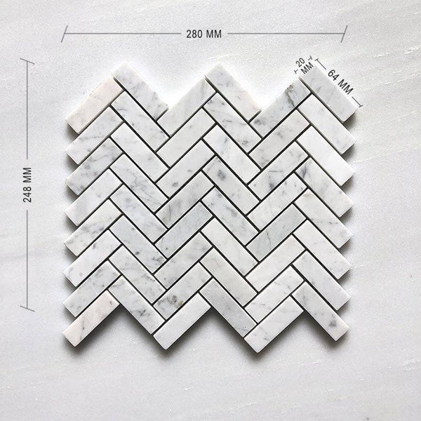 CARRARA BIANCO 64X20 DIMENSION