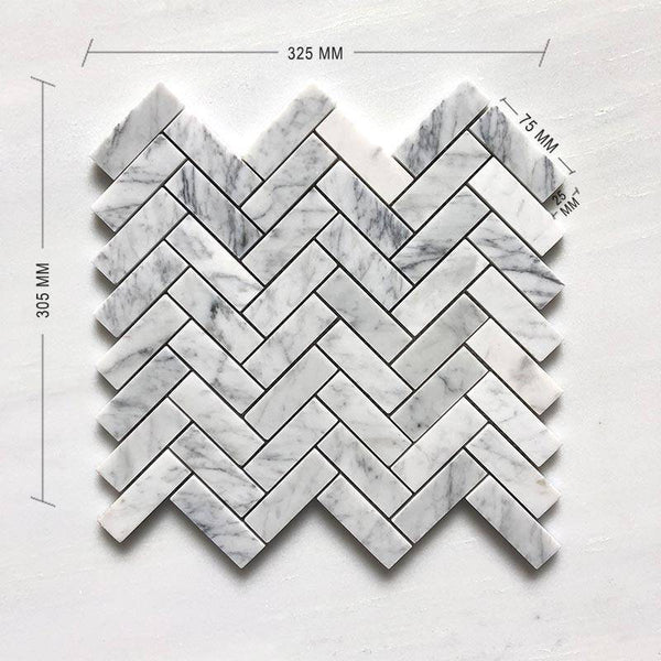 CARRARA BIANCO 75X25 DIMENSION