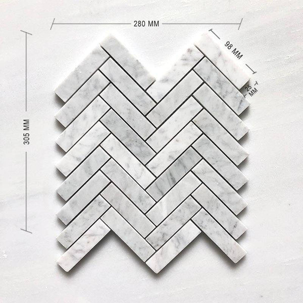 CARRARA BIANCO 98X25 DIMENSION