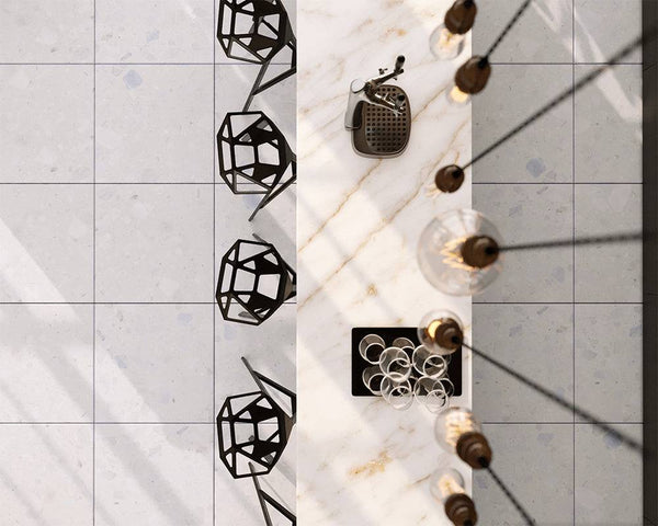 Coarse Grain White Terrazzo STP-04 - Stone and Tile Projects