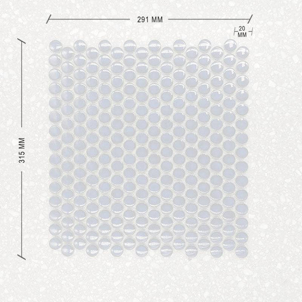 Cobalt Blue Penny Round Mosaic 20 Dia + DIM