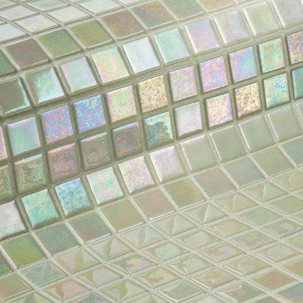 Iris Marfil Glass Mosaic Pool Tile - Stone and Tile Projects