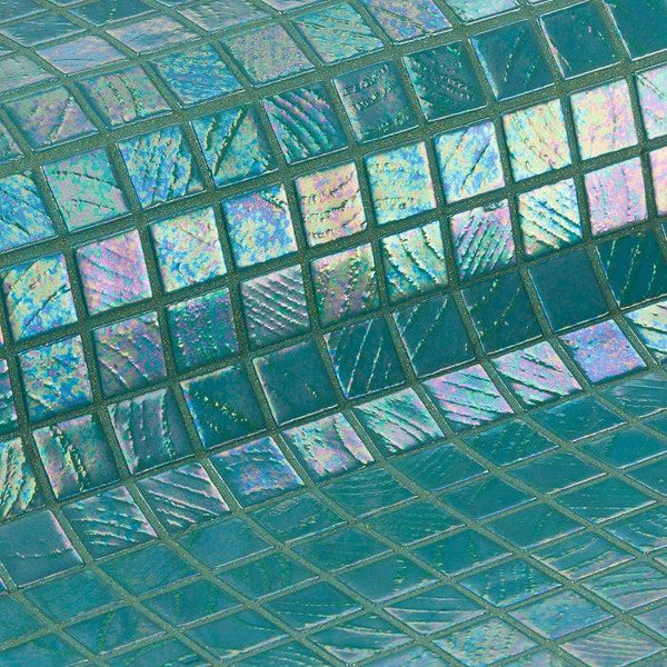 Iruzu Lave Mid Green Pool Tile - Stone and Tile Projects