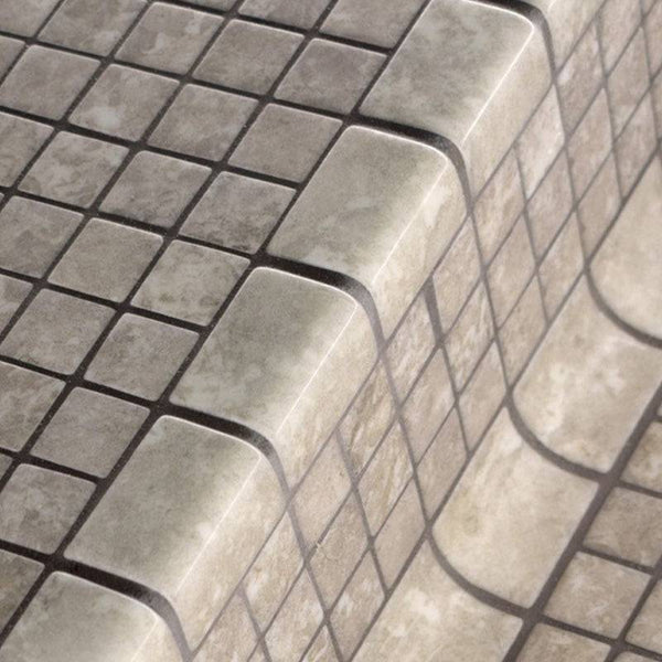 Corner Ash Safe Glass Mosaic Pool Tile - Stone and Tile Projects