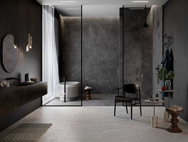 Cotto D'este Charcoal Italian Porcelain - Stone and Tile Projects