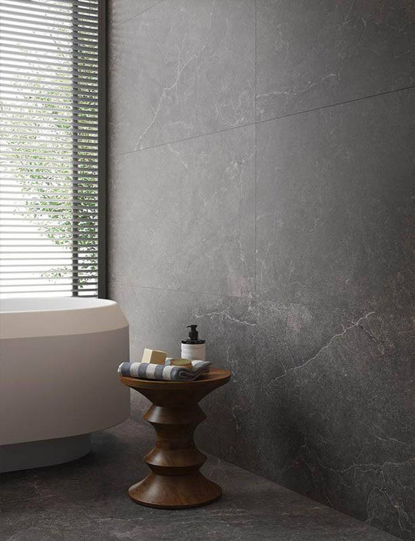 Cotto D'este Charcoal Italian Porcelain - Stone and Tile Projects