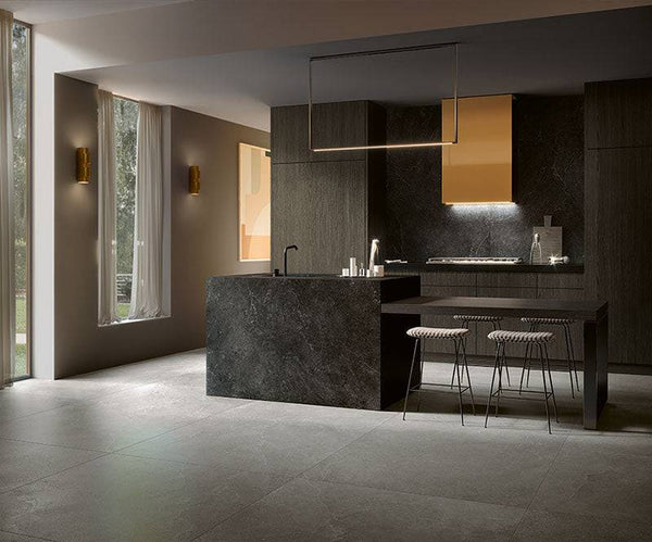 Cotto D'este Charcoal Italian Porcelain - Stone and Tile Projects