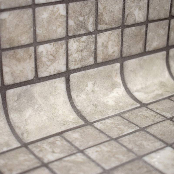 Cove Ash Safe Glass Mosaic Pool Tile - Stone and Tile Projects