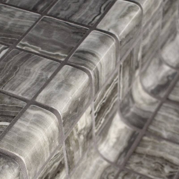 Cove Tigrato Safe Glass Mosaic Pool Tile - Stone and Tile Projects