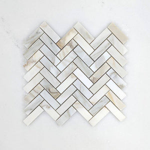 Calacatta Gold Herringbone 64x20
