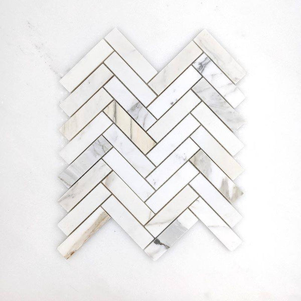 Calacatta Gold Herringbone 98x25
