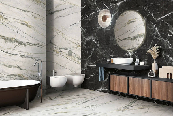 Calacatta Verde Italian Porcelain - Stone and Tile Projects