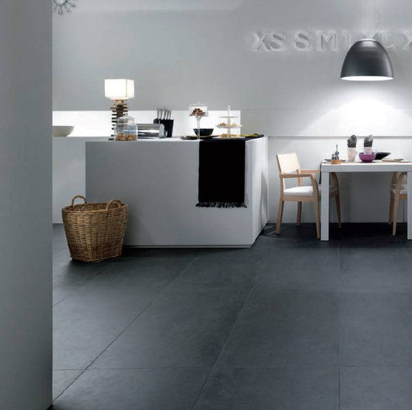 Calcestruzzo Black Italian Porcelain - Stone and Tile Projects