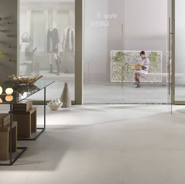 Calcestruzzo White Italian Porcelain - Stone and Tile Projects