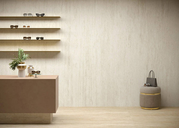 Cappella Bianco Veincut Travertine Italian Porcelain - Stone and Tile Projects