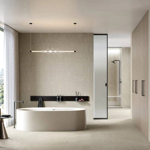 Cappella Pearl Veincut Travertine Italian Porcelain - Stone and Tile Projects