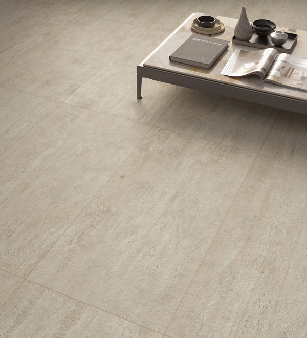 Cappella Pearl Veincut Travertine Italian Porcelain - Stone and Tile Projects