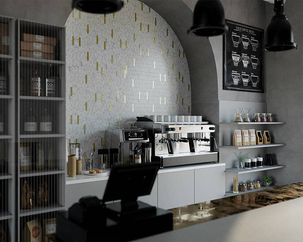 Carrara Tik Tax Gold Marble Mosaic - Stone and Tile Projects