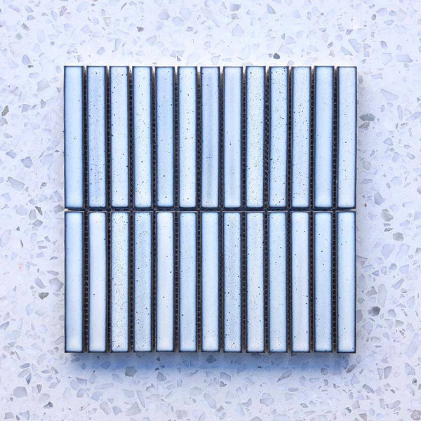 Kit Kat Snow White Concave Mosaic 145x20 - Stone and Tile Projects
