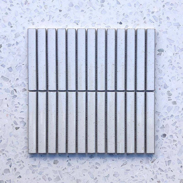 Kit Kat Warm White Concave Mosaic 145x20 - Stone and Tile Projects