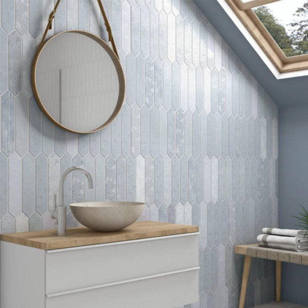 Crackle Laguna Decor Picket Porcelain - Stone and Tile Projects