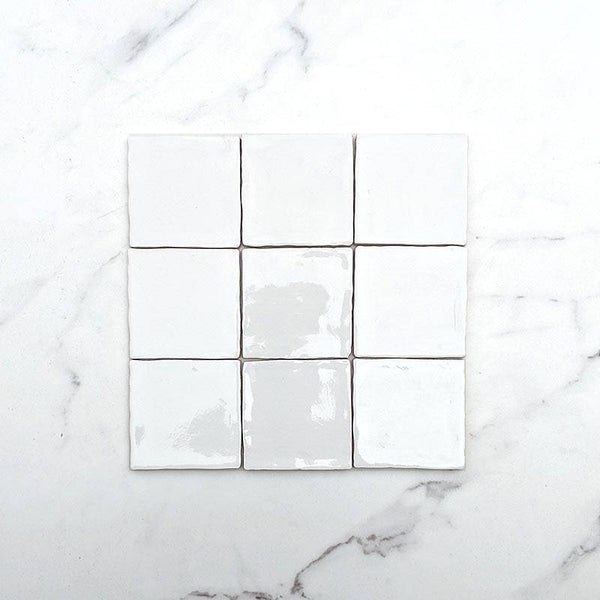 Crackle White Moroccan Porcelain 100x100