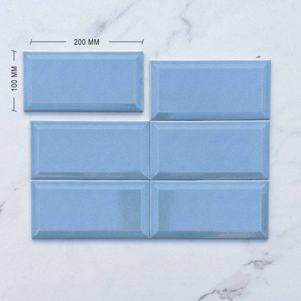 Craqule Marina Spanish Bevelled Subway Ceramic 200x100 Dimension