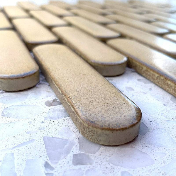 Tik Tax Cream Porcelain Mosaic - Stone and Tile Projects