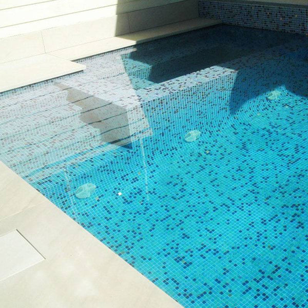 Deco-Mix 25001-C Glass Mosaic Pool Tile - Stone and Tile Projects