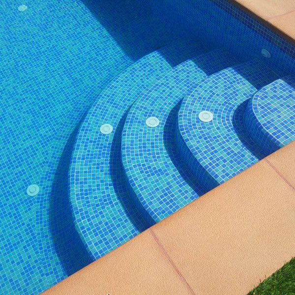 Deco-Mix 25004-B Glass Mosaic Pool Tile - Stone and Tile Projects
