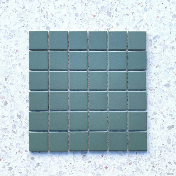 Dark Jade Porcelain Mosaic - Stone and Tile Projects
