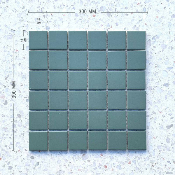 Dark Jade Porcelain Mosaic - Stone and Tile Projects