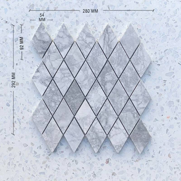 Super White Diamond Mosaic - Stone and Tile Projects