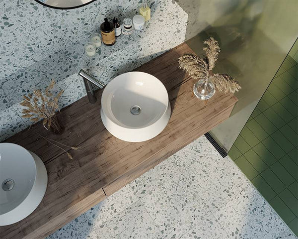 Forest Green Coarse Grain Terrazzo STP 38 - Stone and Tile Projects