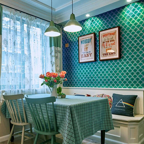 Fan Shape Craqule Reef Green Porcelain Mosaic - Stone and Tile Projects