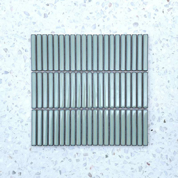 Fern Green Stix Porcelain Mosaic 92x12 - Stone and Tile Projects