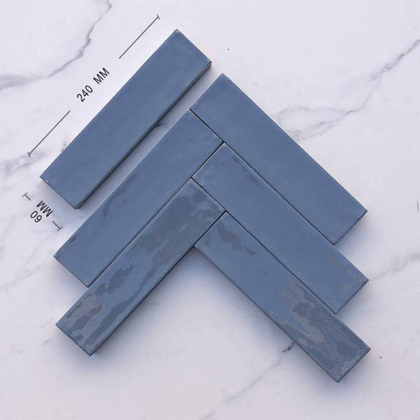 Florence Blue Subway Porcelain 240x60 - Stone and Tile Projects