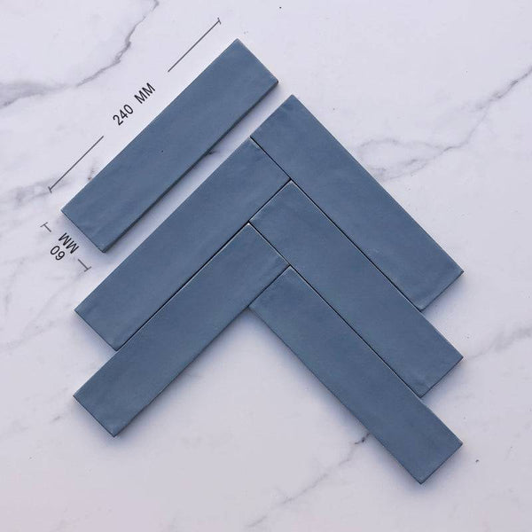 Florence Blue Subway Porcelain 240x60 - Stone and Tile Projects