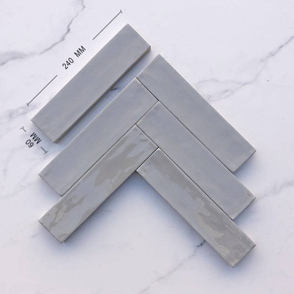 Florence Grey Subway Porcelain 240x60 - Stone and Tile Projects