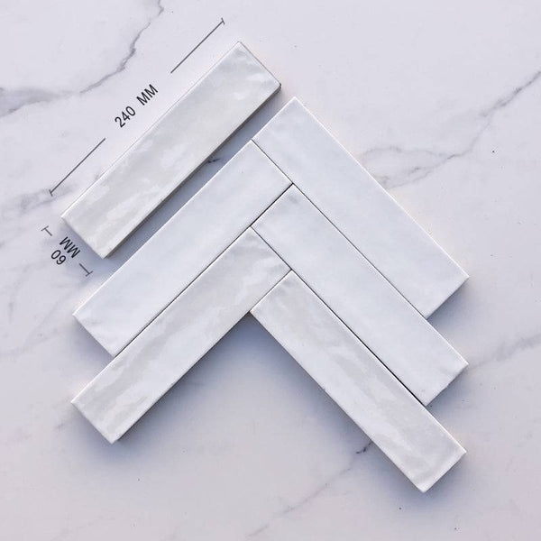 Florence White Subway Porcelain 240x60 - Stone and Tile Projects