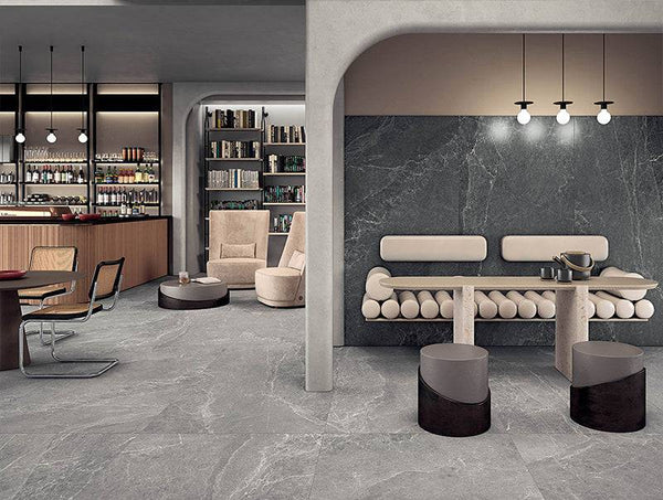 Frammenti Silver Limestone Italian Porcelain - Stone and Tile Projects