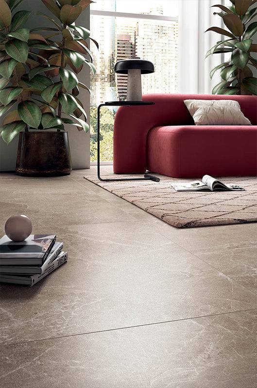 Frammenti Greige Limestone Italian Porcelain - Stone and Tile Projects