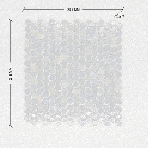 PGGR-034 Penny Round Mosaic 20 Dia + DIM