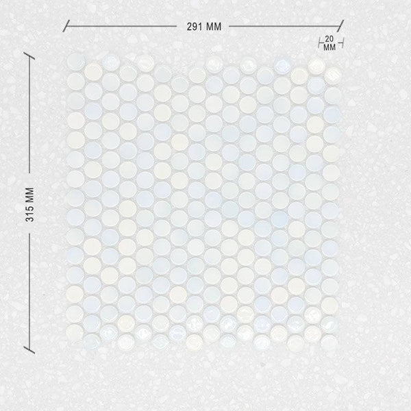 PGGR-042 Penny Round Mosaic 20 Dia + DIM